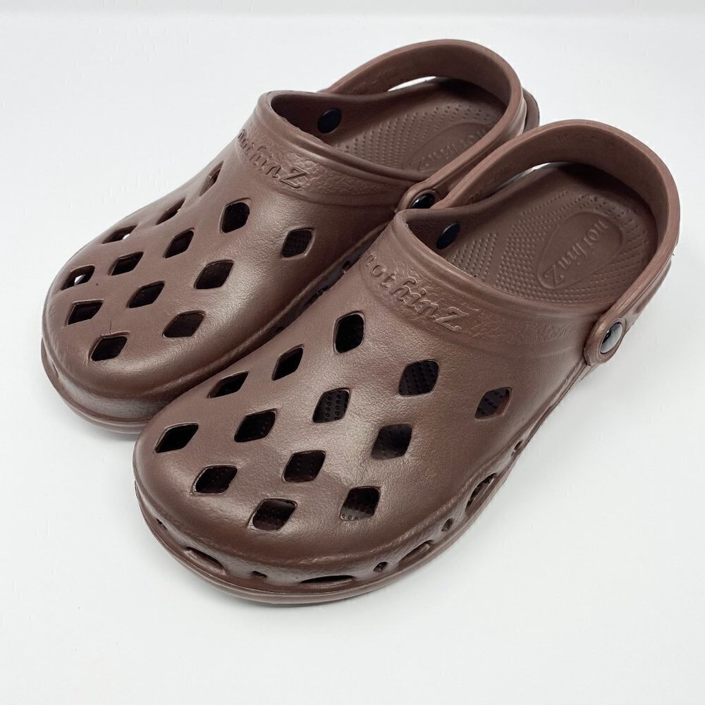 Nothinz Men's Vented Eva Clogs With Swivel Strap. Brown. Size 13 - Picture 7 of 8